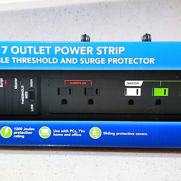 Power Strip 7 outlet Sunbeam New in Box - Picture 3 of 7